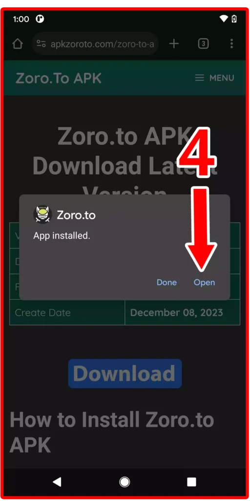 zoro to apk download step 4